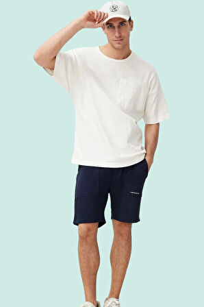 Erkek Şort Yazlık Boru Paça Slogan Baskılı Rahat Günlük Hafta Sonu Yaz Aylarının Vazgeçilmezi