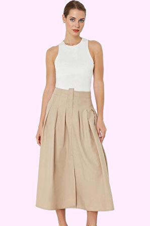 Kadın A line Dokuma Etek Rahat Günlük Kullanım için İdeal Hafta Sonu Yaz Aylarının Vazgeçilmezi