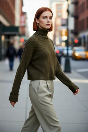 Kadın Oversize Super Crop Balıkçı Yaka Kışlık Triko Kazak Uzun Kollu Rahat Ve Şık Stil Kaliteli