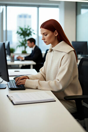 Kadın Oversize Yumuşak Dokulu Triko Kazak Dik Yaka Fermuarlı Düşük Kol Rahat Ramadan Koleksiyonu