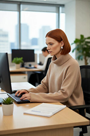 Kadın Geniş Kalıp Balıkçı Yaka Triko Kazak Soğuk Havalarda Şıklığı Ve Konforu Bir Arada Sunuyor