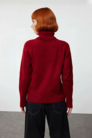 Kadınlara Özel Regular Kesim Balıkçı Yaka Triko Kazak Reglan Kol Kış Günleri İçin Şık Ve Rahat