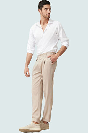 Erkek Regular Boy Bootcut Pantolon Polyester Rahat Günlük Stil Hafta Sonu Kaliteli Malzeme