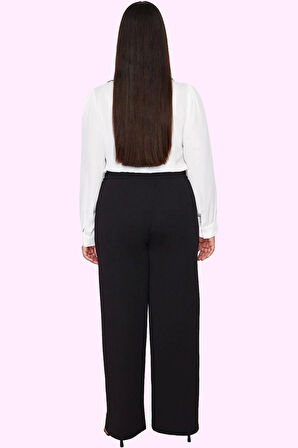 Kadın Wide Leg Pantolon Yüksek Bel Günlük Casual Ofis Şıklığı Hafta Sonu Dayanıklı Malzeme