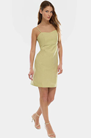 Pamuklu Mini Elbise Vücudu Saran Yazlık Bodycon Kesim Trend Tasarım Seçkin Malzeme