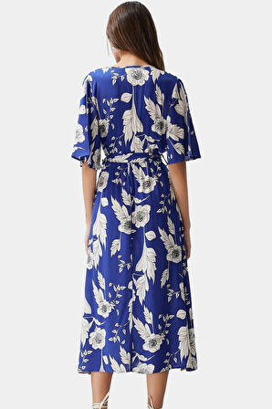 Yazlık Çok Çiçekli A Kesim Maxi Elbise Rahat Şık ve Nefes Alabilir Mükemmel Uyum