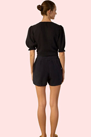 Kadın Keten Şort Geniş Paça Günlük Kombinler İçin Modern Tasarım Yaz Aylarının Vazgeçilmezi