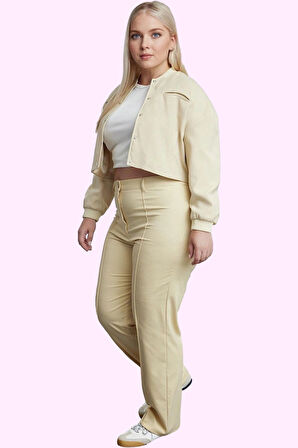 Kadın Düz Desenli Yüksek Bel Geniş Paça Pantolon Günlük Ve İş Hayatı Yaz Aylarının Vazgeçilmezi