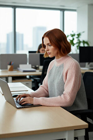 Kadın Reglan Kollu Renk Bloklu Fermuar Detaylı Dik Yaka Oversize Triko Kazak Günlük Tarz. Kaliteli