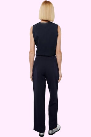 Kadın Yüksek Bel Wide Leg Pantolon Casual Dokuma Kumaş Günlük Hafta Sonu Dayanıklı Malzeme