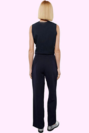 Kadın Yüksek Bel Wide Leg Pantolon Casual Dokuma Kumaş Günlük Hafta Sonu Dayanıklı Malzeme