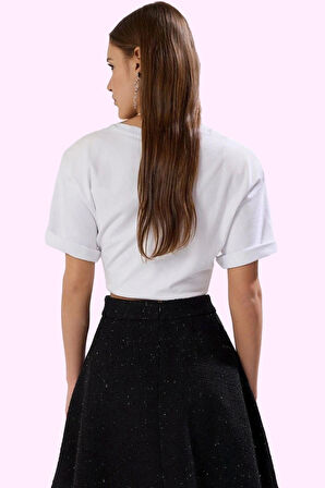 Kadın Mini Etek A line Kalıp Tüvit Dokuma Cep Detaylarıyla Kışlık Yaz Aylarının Vazgeçilmezi