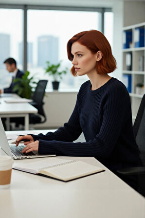 Kadınlara Özel Regular Kalıp Bisiklet Yaka Triko Kazak Reglan Kol Uzun Kollu Peplum Detayı