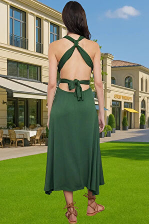 Rahat Viskoz Örme Midi Elbise Yazlık Plaj Bodycon Özenle Seçilmiş Rahat Ve Şık Seçkin Malzeme