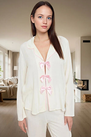 Rahat Viskon Pijama Takımı; Renk Uzun Kollu Boru Paça Ömürlü Özenle Seçilmiş