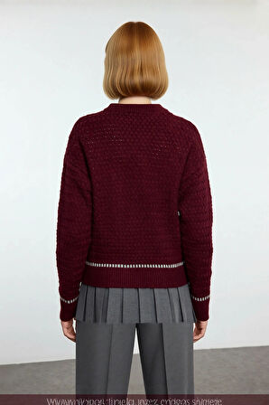 Kadın Oversize Rahat Kesim Dokulu Triko Kazak Soğuk Havalarda Şık Ve Konforlu Günlük Stil Kaliteli