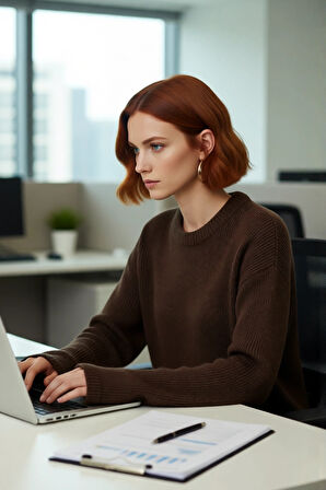 Kadınlara Özel Oversize Triko Kazak İspanyol Kol Bisiklet Yaka Uzun Kollu Rahat Şıklık Kaliteli