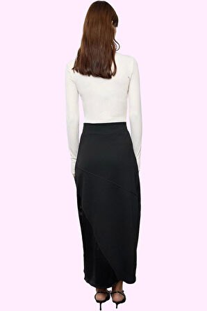 Kadın Midi Örme Kalem Etek Düz Desen Rahat Günlük Kombin Hafta Sonu Yaz Aylarının Vazgeçilmezi