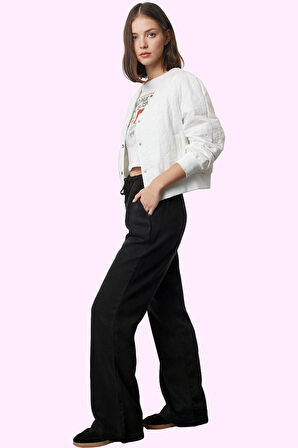 Kadın Liyosel Pantolon Yüksek Bel Wide Leg Regular Boy Günlük Şıklık Yaz Aylarının Vazgeçilmezi