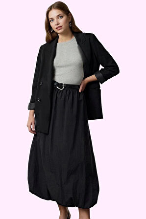 Kadın Polyester Dokuma Maxi Etek Rahat ve Şık Günlük Kullanım Hafta Sonu Dayanıklı Malzeme