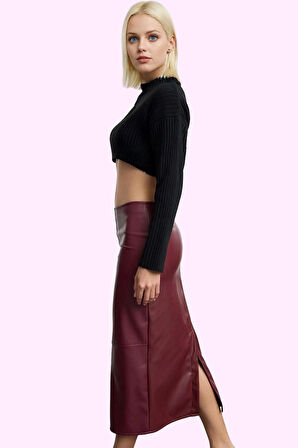 Kadın Maxi Etek Günlük Casual Yüksek Bel Kalem Kesim Fermuarlı Hafta Sonu Kaliteli Malzeme