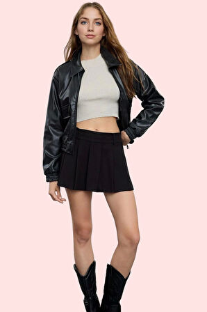 Kadın Kısa Boy Finike Dokuma Piliseli Şort Etek Rahat Günlük Hafta Sonu Yaz Aylarının Vazgeçilmezi