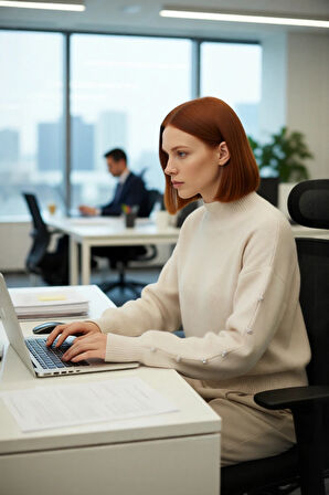 Kadın Dik Yaka Triko Kazak Düşük Kollu Düğme Detaylı Modern Regular Kalıp Kış İçin İdeal Seçim