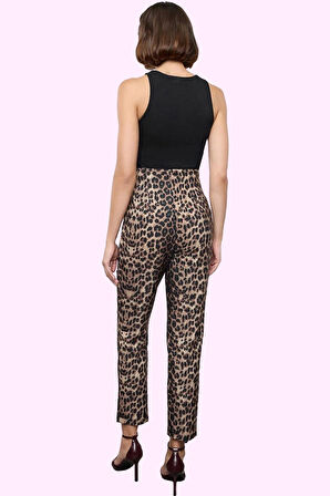 Kadın Dar Paça Finike Dokuma Pantolon Yüksek Bel Şık ve Rahat Günlük Kombinler Özel Günler