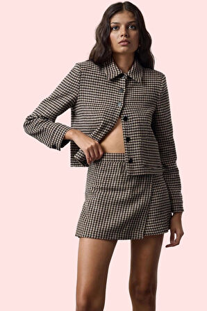 Kadın Kazayağı Desenli Şort Etek Pamuk Günlük Kombinler İçin Hafta Sonu Yaz Aylarının Vazgeçilmezi