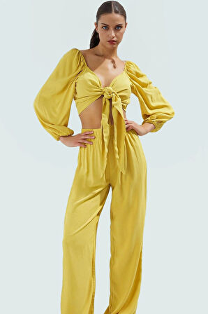 Rahat ve Şık Plaj Takımı Viskoz Bluz Pantolon Seçkin Malzeme Mükemmel Uyum Uzun Ömürlü