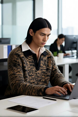 Erkek Basic Oversize Polo Yaka Dokuma Triko Kazak Kışın Şıklığıyla Günlük Stilin Tamamlayıcısıdır