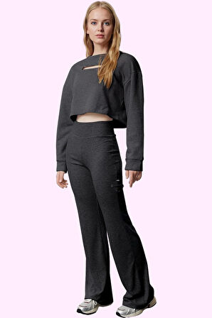 Kadın Yüksek Bel İnterlok Pantolon Günlük ve Rahat Kombinler İçin İdeal Yaz Aylarının Vazgeçilmezi