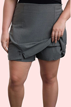 Kadın Kapri Boy Dokuma Şort Geniş Paça Yüksek Bel Rahat Günlük Hafta Sonu Kaliteli Malzeme