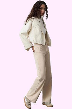 Kadın Kadife Pantolon Yüksek Bel Straight Kalıp Günlük Kombinler Yaz Aylarının Vazgeçilmezi