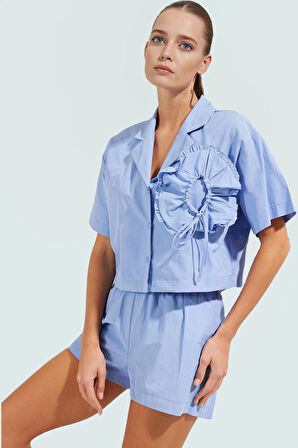 Nefes Alan Pamuklu Şort Gömlek Takım Yazlık Plaj Kombininiz İçin Şık Görünüm Özel Tasarım