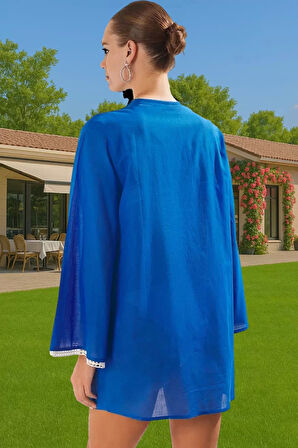 Yazlık Mini Plaj Elbisesi %100 Polyester Vual Kumaş Profesyonel Görünüm Modern Stil Modern Stil