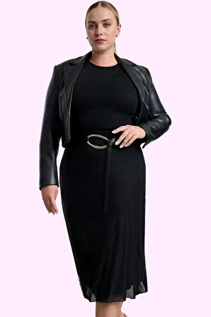 Kadın Örme Mesh Kumaş Leopar Desenli Midi Etek Rahat Günlük Stil Yaz Aylarının Vazgeçilmezi