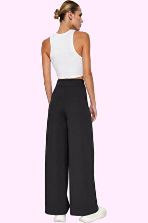 Kadın Renk Casual Yüksek Bel Geniş Paça Pantolon Günlük Kullanım Yaz Aylarının Vazgeçilmezi