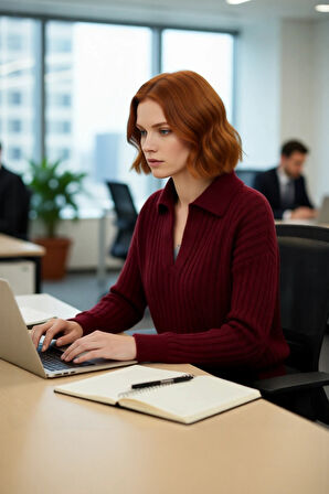 Kadınlara Özel Oversize Fitilli Triko Kazak Düşük Kol Polo Yaka Kış Sezonu İçin İdeal Günlük Giyim