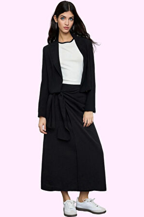 Kadın Düz Desenli Maxi Etek Rahat Kalıp Günlük Kombinler Hafta Sonu Yaz Aylarının Vazgeçilmezi