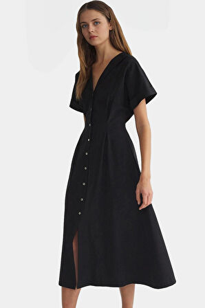 Rahat Kesimli Yazlık Midi Elbise Nefes Alabilir Pamuklu Kumaş Özel Tasarım Ve Şık Uzun Ömürlü