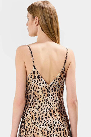 A Kesim Kolsuz Maxi Saten Elbise Çok Çiçek Desenli Yazlık ve Şık Premium Kalite