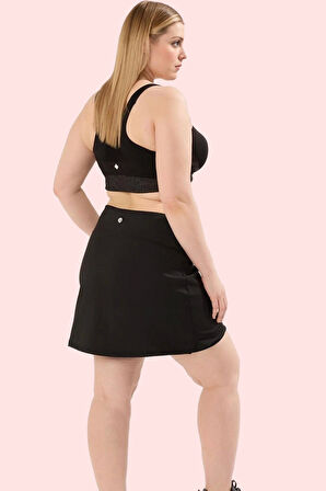 Kadın Geniş Paça Örme Spor Şort Etek Yüksek Bel Regular Aktiviteleri İçin Günlük Kombinler