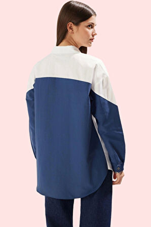 Kadın Pamuklu Dokuma Gömlek Uzun Kollu Regular Boy Oversize Kalıp Yaz Aylarının Vazgeçilmezi