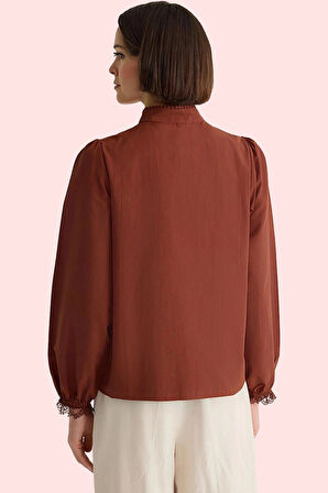 Kadın Pamuklu Dokuma Gömlek Renk Dantel Detaylı Şık Gece Koleksiyonu Yaz Aylarının Vazgeçilmezi