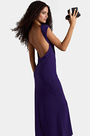 Yazlık Maxi Elbise Sırt Dekolteli Bodycon Örme Kumaş Trend Tasarım Dayanıklı Malzeme