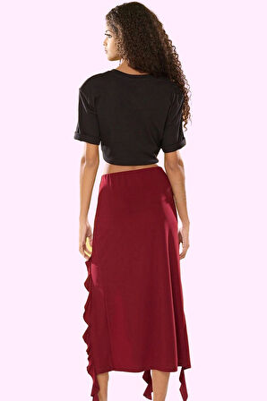 Kadın Yırtmaçlı Maxi Etek Günlük Casual Stil Yüksek Bel Hafta Sonu Yaz Aylarının Vazgeçilmezi