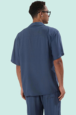 Erkek Yazlık Viskoz Dokuma Kısa Kollu Basic Gömlek Rahat Günlük Yaz Aylarının Vazgeçilmezi