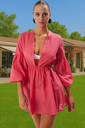 Kadın Pamuk Vual Maxi Plaj Elbisesi Rahat Yazlık Elbise Profesyonel Görünüm Yüksek Kalite