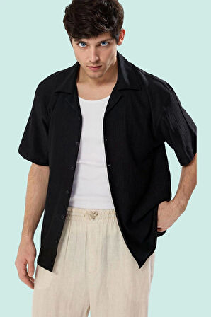 Rahat Erkek Gömlek Apaş Yaka Örme Kumaş Günlük Stil Özel Günler Yaz Aylarının Vazgeçilmezi